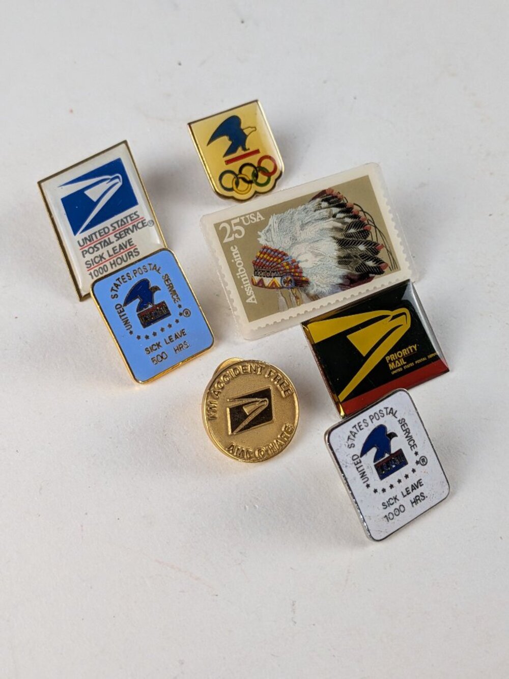 Vintage USPS Collectible Pin Lot x7 - Picture 2 of 4